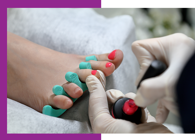 pedicure close up